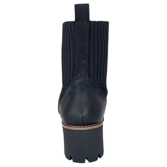 Aqua College Dream Black Nubuck Leather Waterproof Womens Ankle Boots Size 6.5M - Picture 4 of 13